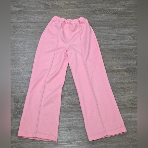 Other - Vintage 70's Girls Pants Size 14 Front Seam Wide Leg High Elastic Waist